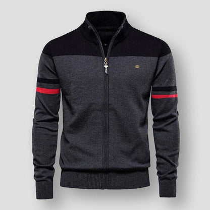 Strickjacke mit Reißverschluss | Vintage | Zip-Up | Strickjacke | Herrenjacke-HauteBerlin