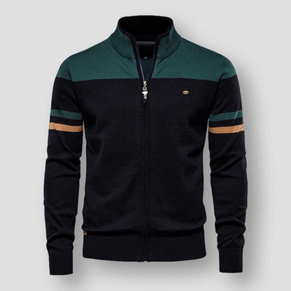 Strickjacke mit Reißverschluss | Vintage | Zip-Up | Strickjacke | Herrenjacke-HauteBerlin