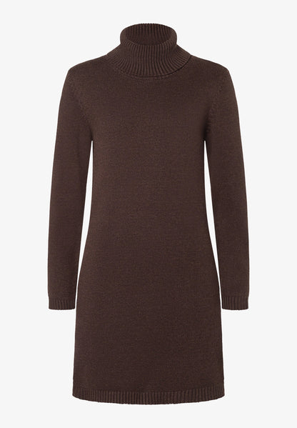 Strickkleid – Damen-Mini-Pulloverkleid mit Rollkragen-HauteBerlin