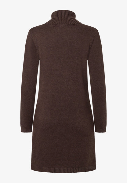 Strickkleid – Damen-Mini-Pulloverkleid mit Rollkragen-HauteBerlin