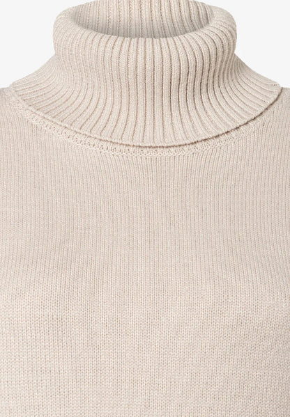 Strickkleid – Damen-Mini-Pulloverkleid mit Rollkragen-HauteBerlin