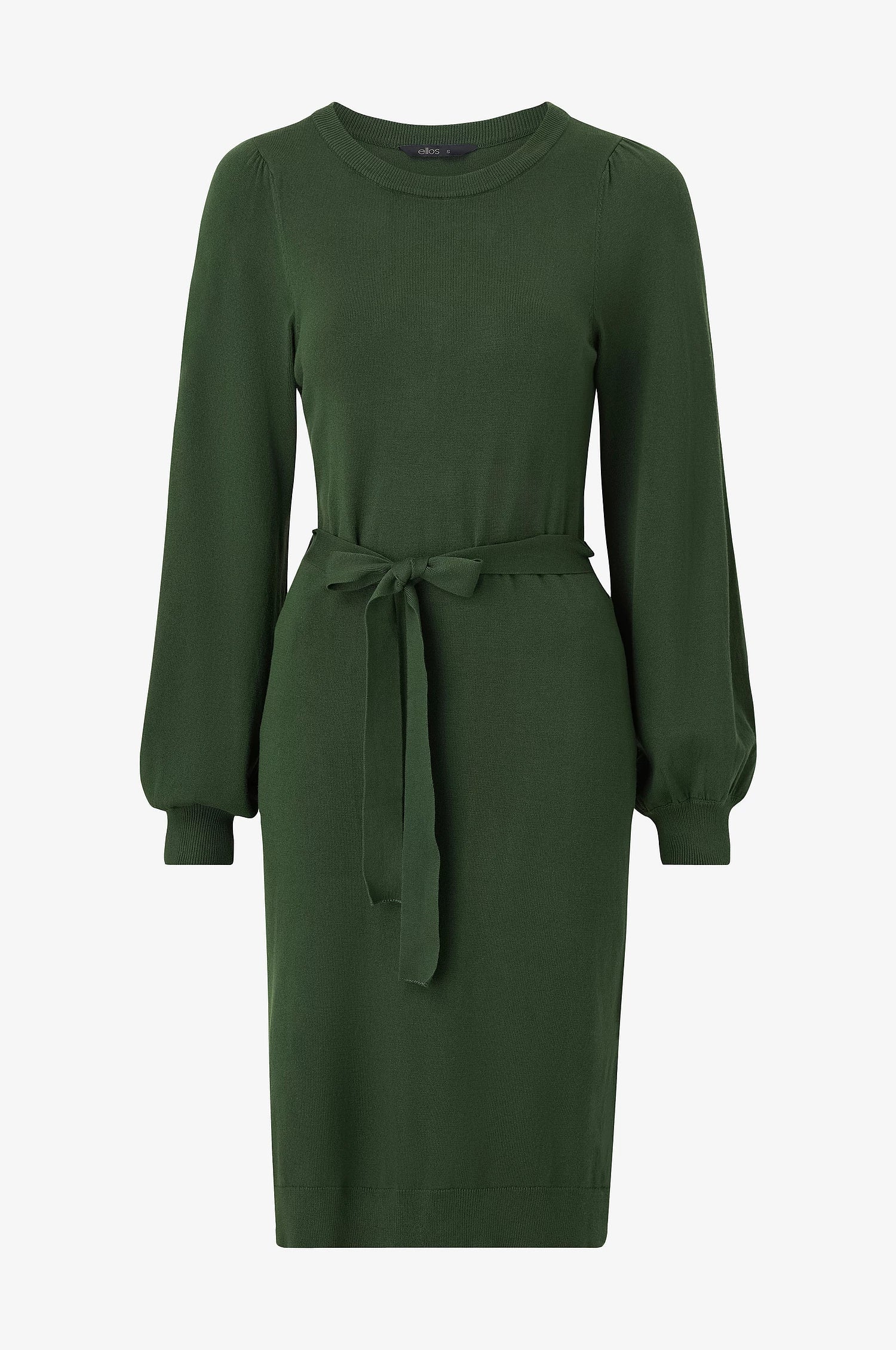 Strickkleid | Gürtel | Langarm | Jumperkleid | Midikleid-HauteBerlin