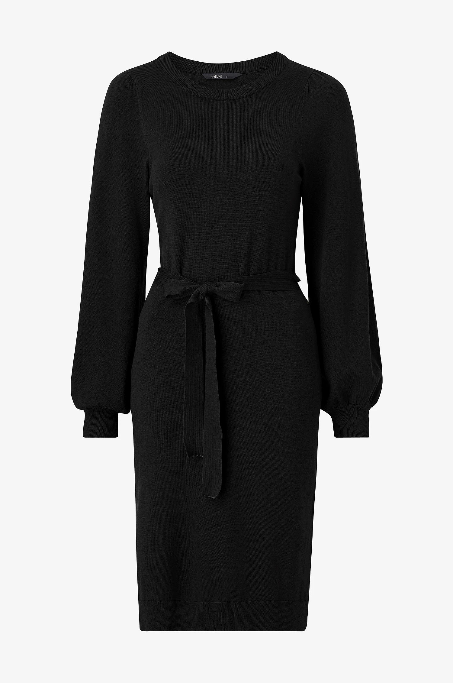 Strickkleid | Gürtel | Langarm | Jumperkleid | Midikleid-HauteBerlin