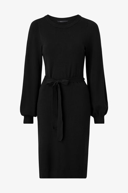 Strickkleid | Gürtel | Langarm | Jumperkleid | Midikleid-HauteBerlin