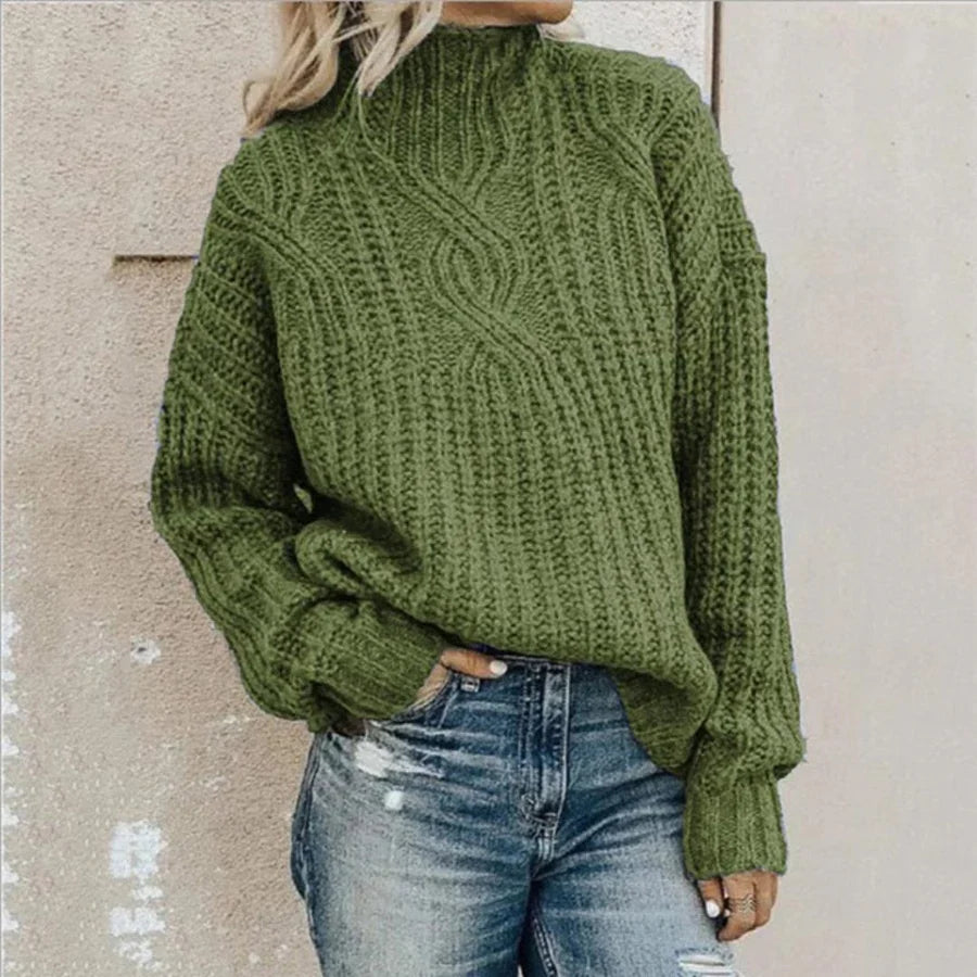 Strickpullover - Chunky - Rollkragenpullover - Rippenstrickpullover - Damenpullover-HauteBerlin