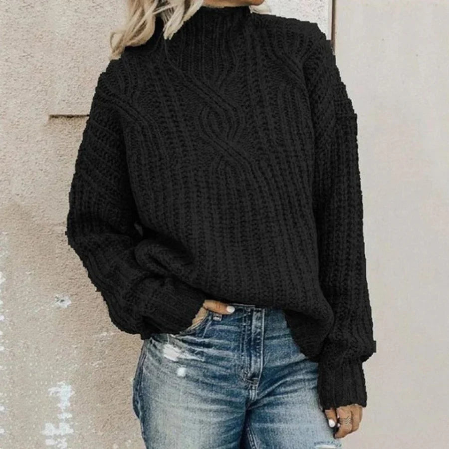 Strickpullover - Chunky - Rollkragenpullover - Rippenstrickpullover - Damenpullover-HauteBerlin