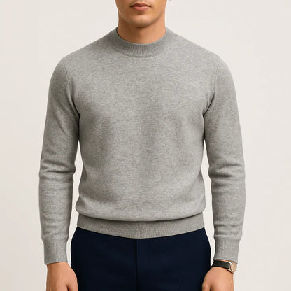 Strickpullover | Einfarbig | Rundhalsausschnitt | Feinstrickpullover | Herrenpullover-HauteBerlin