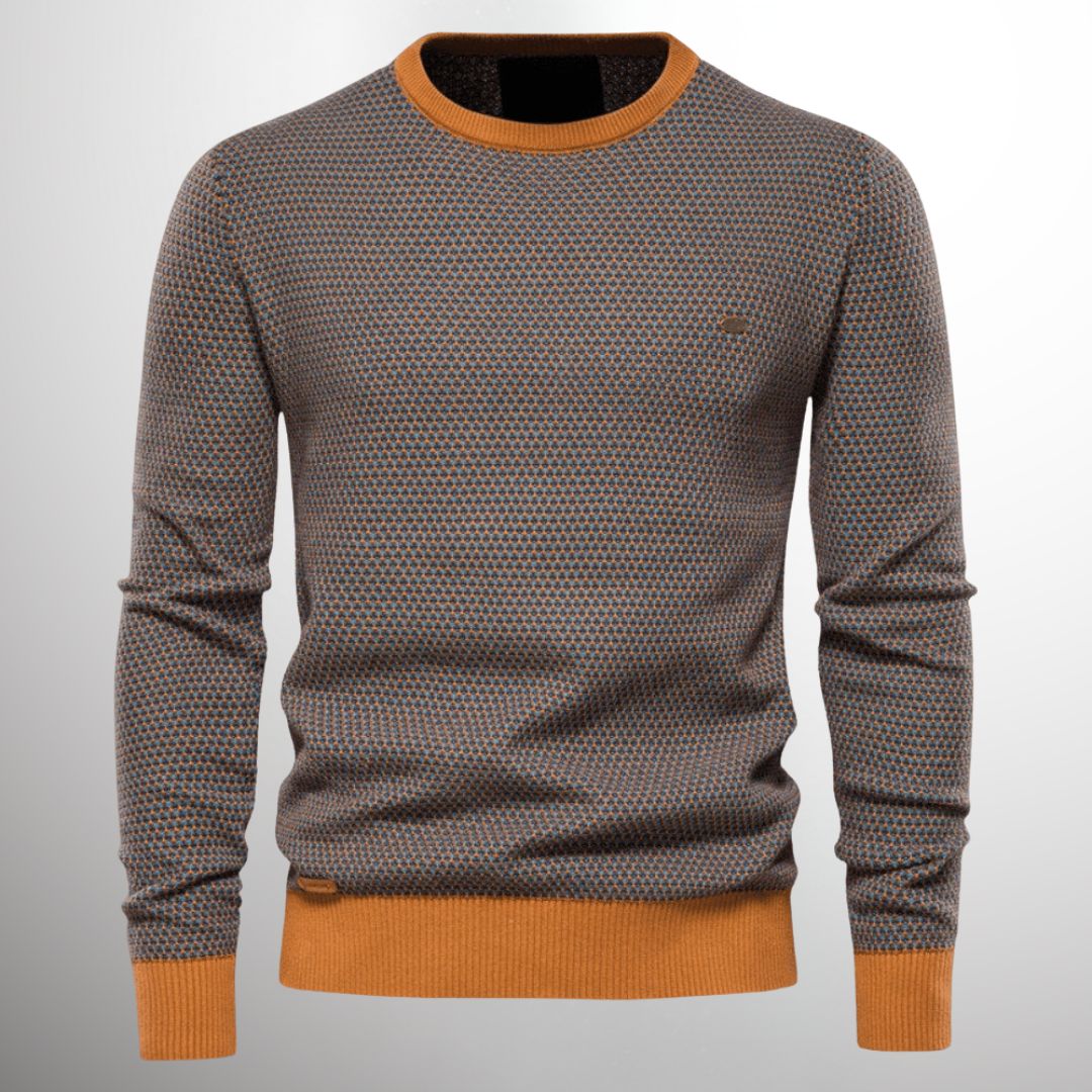Strickpullover | Langarm | Rundhalsausschnitt | Pullover | Herrenshirt-HauteBerlin