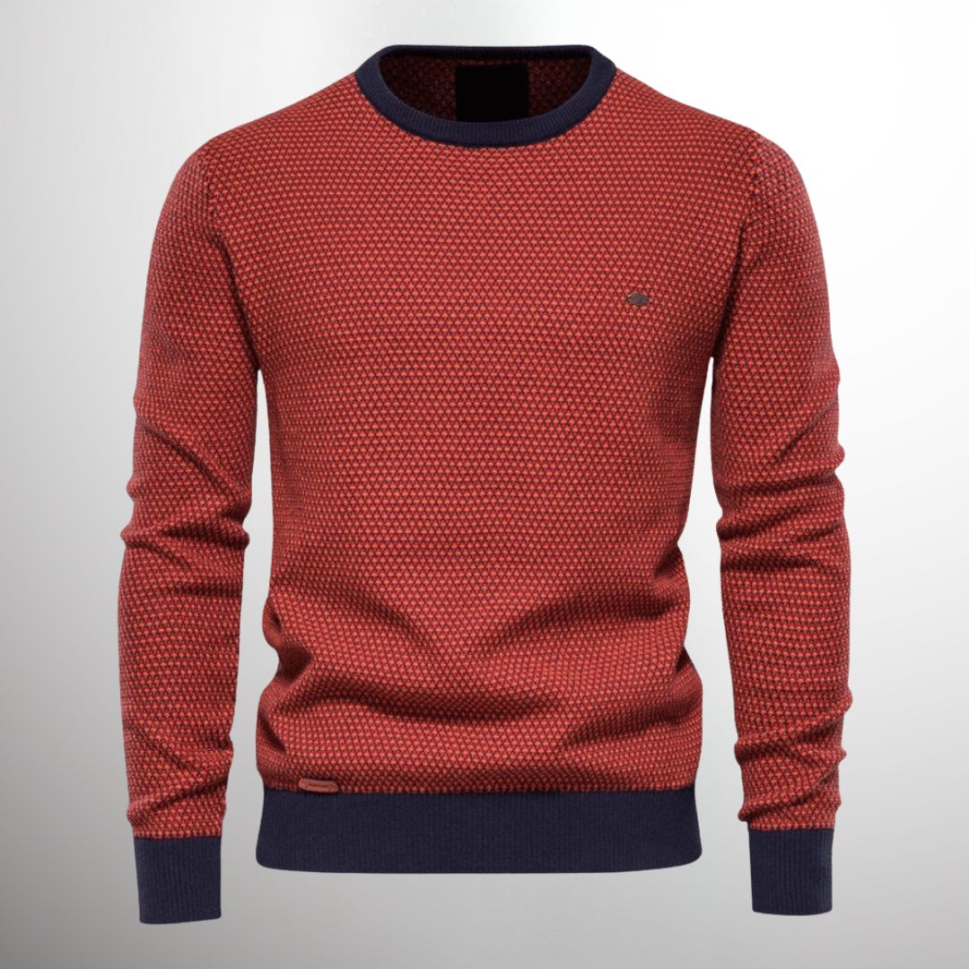 Strickpullover | Langarm | Rundhalsausschnitt | Pullover | Herrenshirt-HauteBerlin