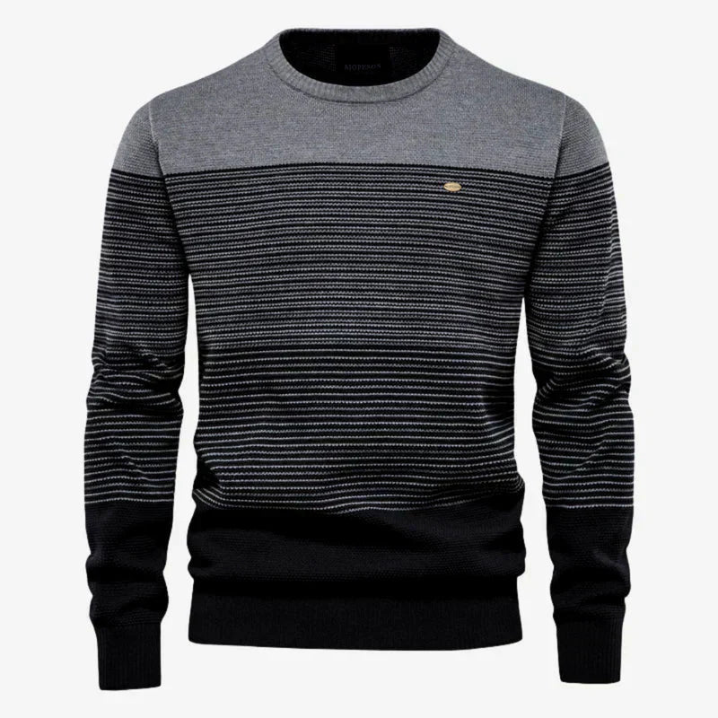 Strickpullover | Rundhalsausschnitt | Gestreift | Strickpullover | Winterkleidung für Herren-HauteBerlin