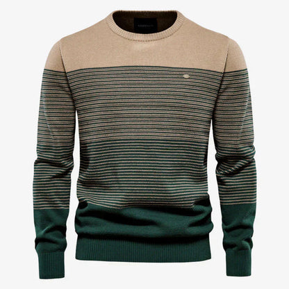 Strickpullover | Rundhalsausschnitt | Gestreift | Strickpullover | Winterkleidung für Herren-HauteBerlin