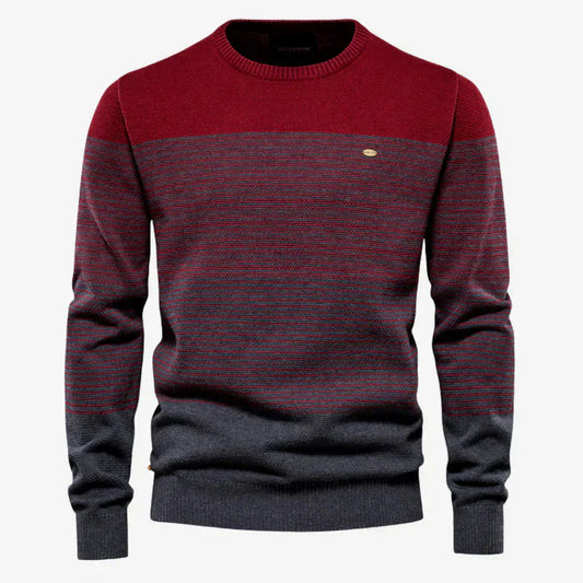 Strickpullover | Rundhalsausschnitt | Gestreift | Strickpullover | Winterkleidung für Herren-HauteBerlin