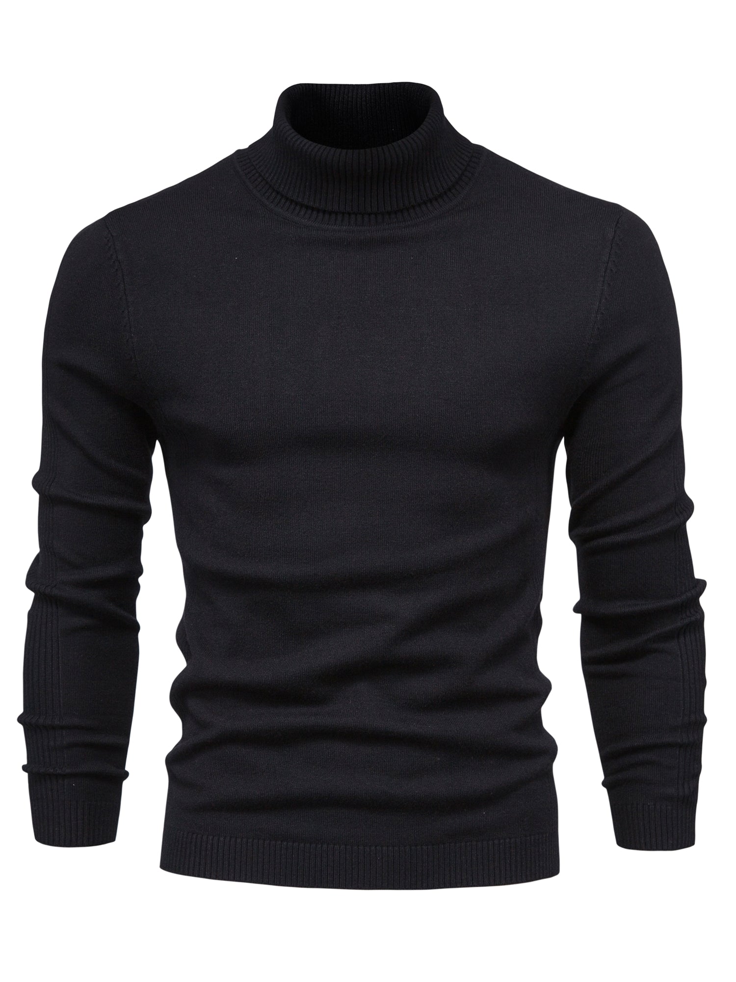 Strickpullover | Schmale Passform | Langärmlig | Rollkragen | Herrenbekleidung-HauteBerlin