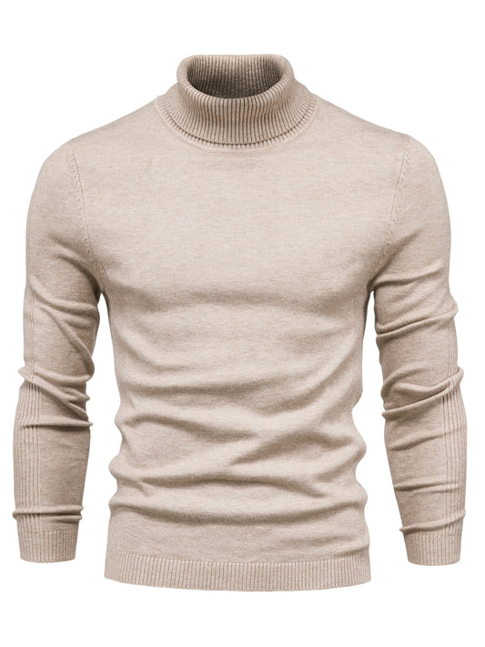 Strickpullover | Schmale Passform | Langärmlig | Rollkragen | Herrenbekleidung-HauteBerlin