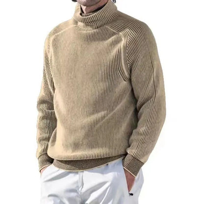 Strickpullover – Warmer Rollkragenpullover für Männer aus Rippstrick-HauteBerlin