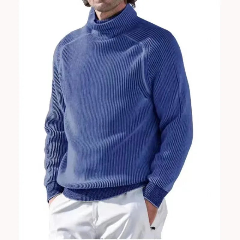 Strickpullover – Warmer Rollkragenpullover für Männer aus Rippstrick-HauteBerlin