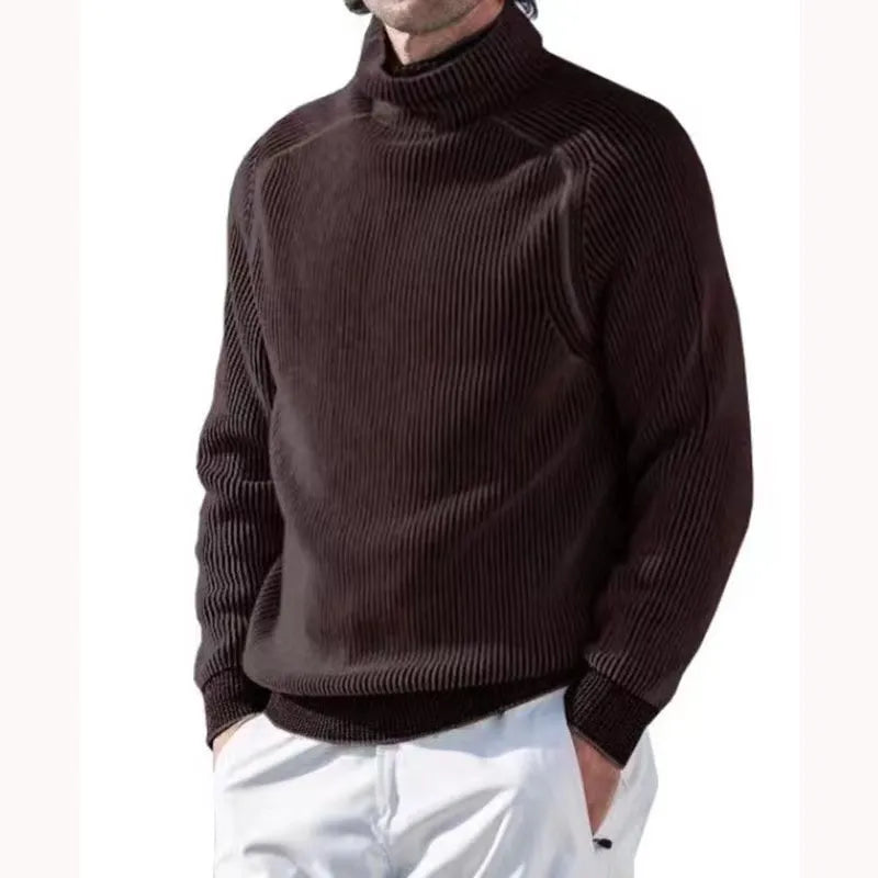 Strickpullover – Warmer Rollkragenpullover für Männer aus Rippstrick-HauteBerlin
