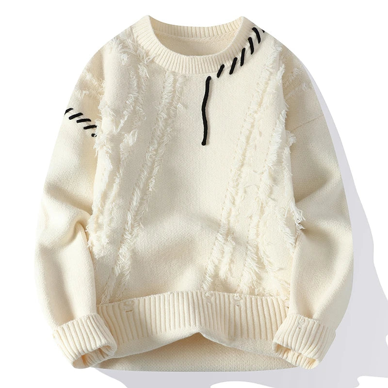 Strickpullover | Winter | Rundhalsausschnitt | Grobstrickpullover | Herren-Strickwaren-HauteBerlin