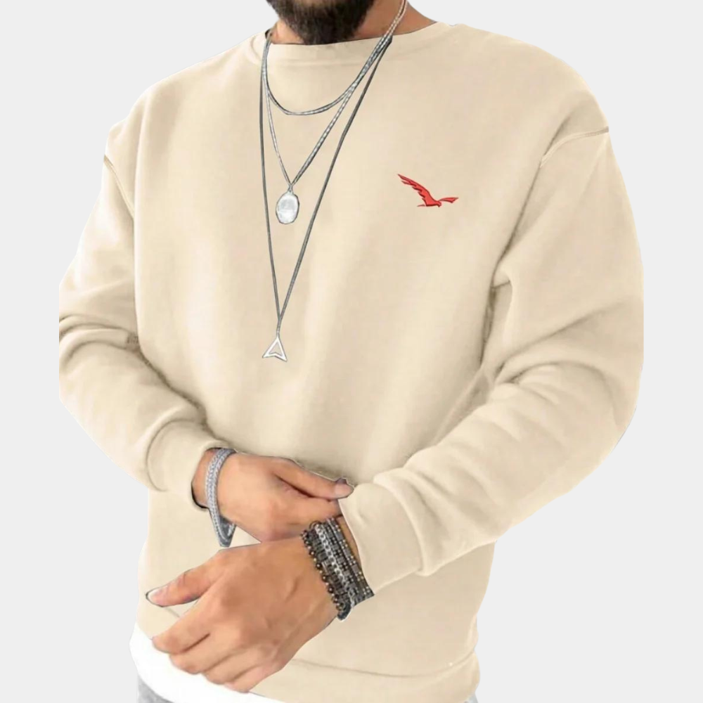 Sweatshirt – Bequem – Rundhalsausschnitt – Pullover – Herrenbekleidung-HauteBerlin
