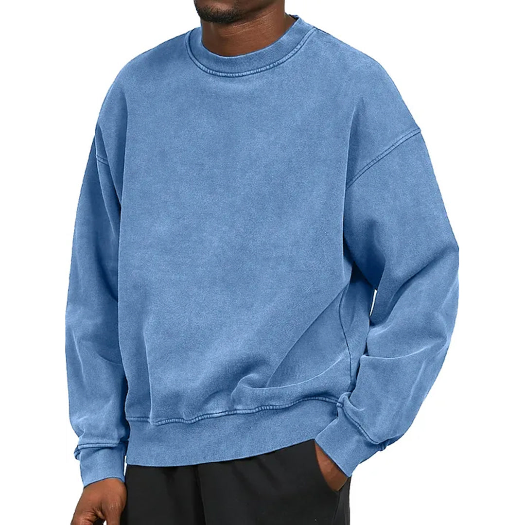 Sweatshirt - Schlichter, bequemer Rundhals-Pullover für Männer-HauteBerlin