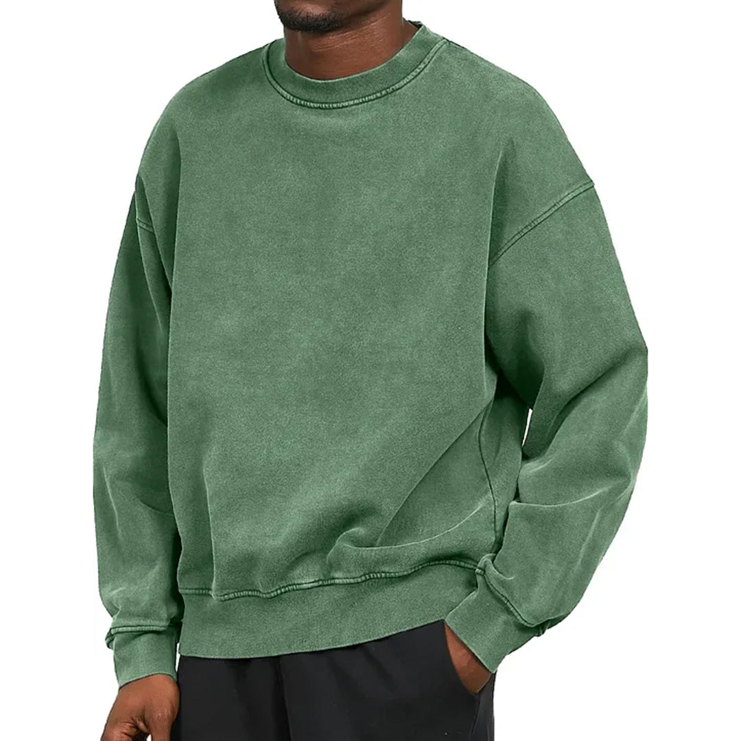 Sweatshirt - Schlichter, bequemer Rundhals-Pullover für Männer-HauteBerlin