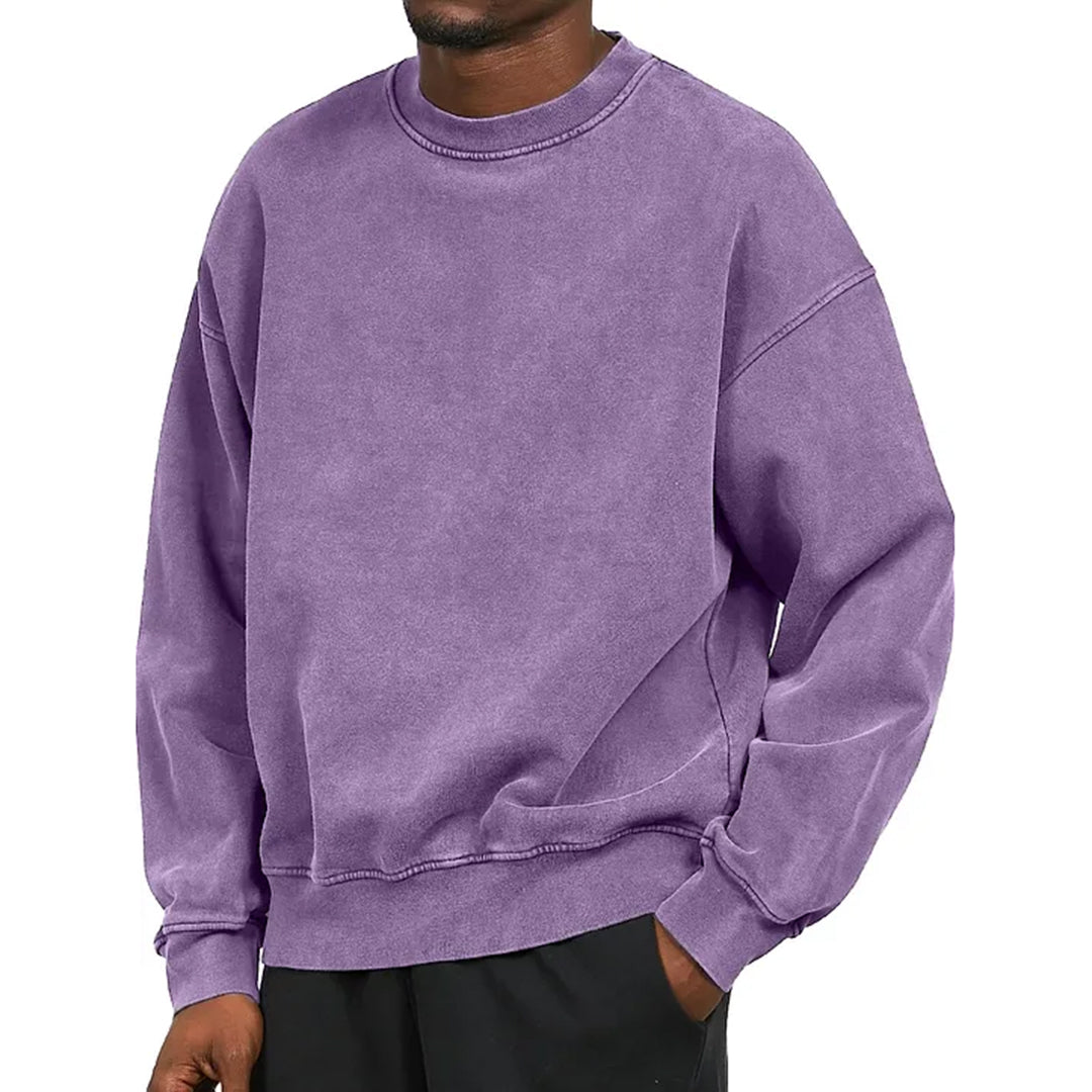 Sweatshirt - Schlichter, bequemer Rundhals-Pullover für Männer-HauteBerlin