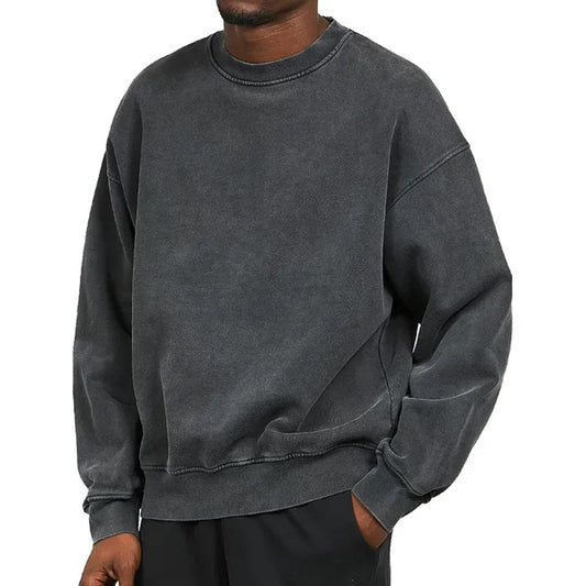 Sweatshirt - Schlichter, bequemer Rundhals-Pullover für Männer-HauteBerlin