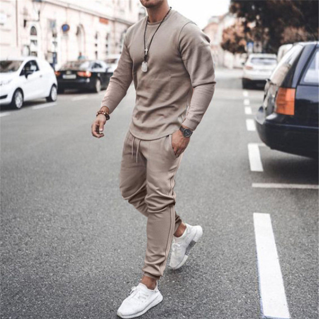 Sweatshirt und Jogger Set | Casual | Trainingsanzug | Zweiteiliges Set | Herrenbekleidung-HauteBerlin