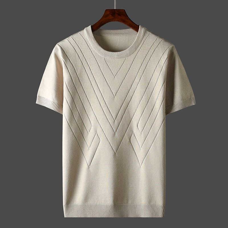 T-Shirt | Kaschmir | Lockere Passform | Rundhalsausschnitt T-Shirt | T-Shirts für Herren-HauteBerlin