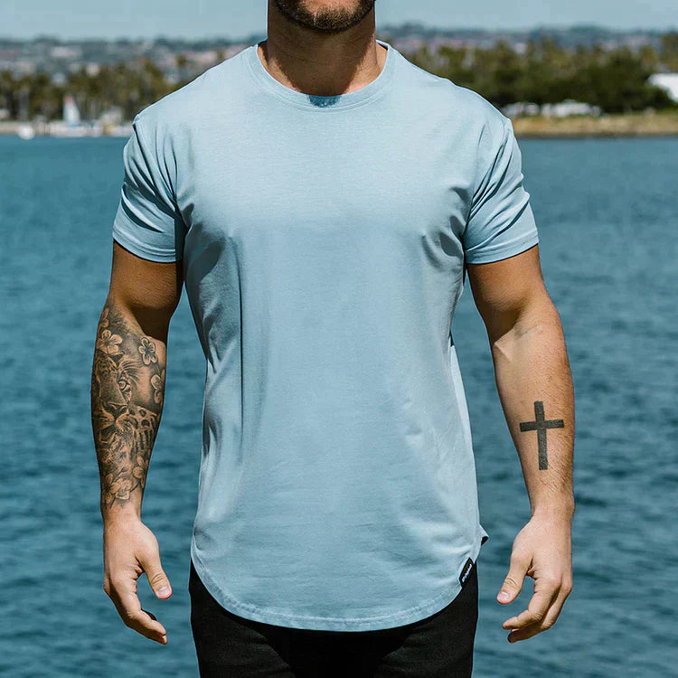 T-Shirt | Kurzarm | Rundhalsausschnitt | Slim-Fit-T-Shirts | Herren-T-Shirts-HauteBerlin