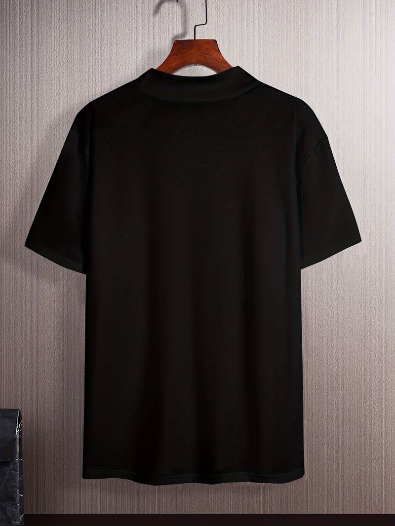 T-Shirt mit hohem Kragen | Kurzarm | Rollkragen | Herren-T-Shirt | Herrenbekleidung-HauteBerlin