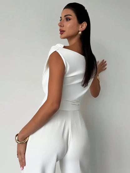 Top | Drapierte Schulter | Elegant asymmetrisch chic-HauteBerlin