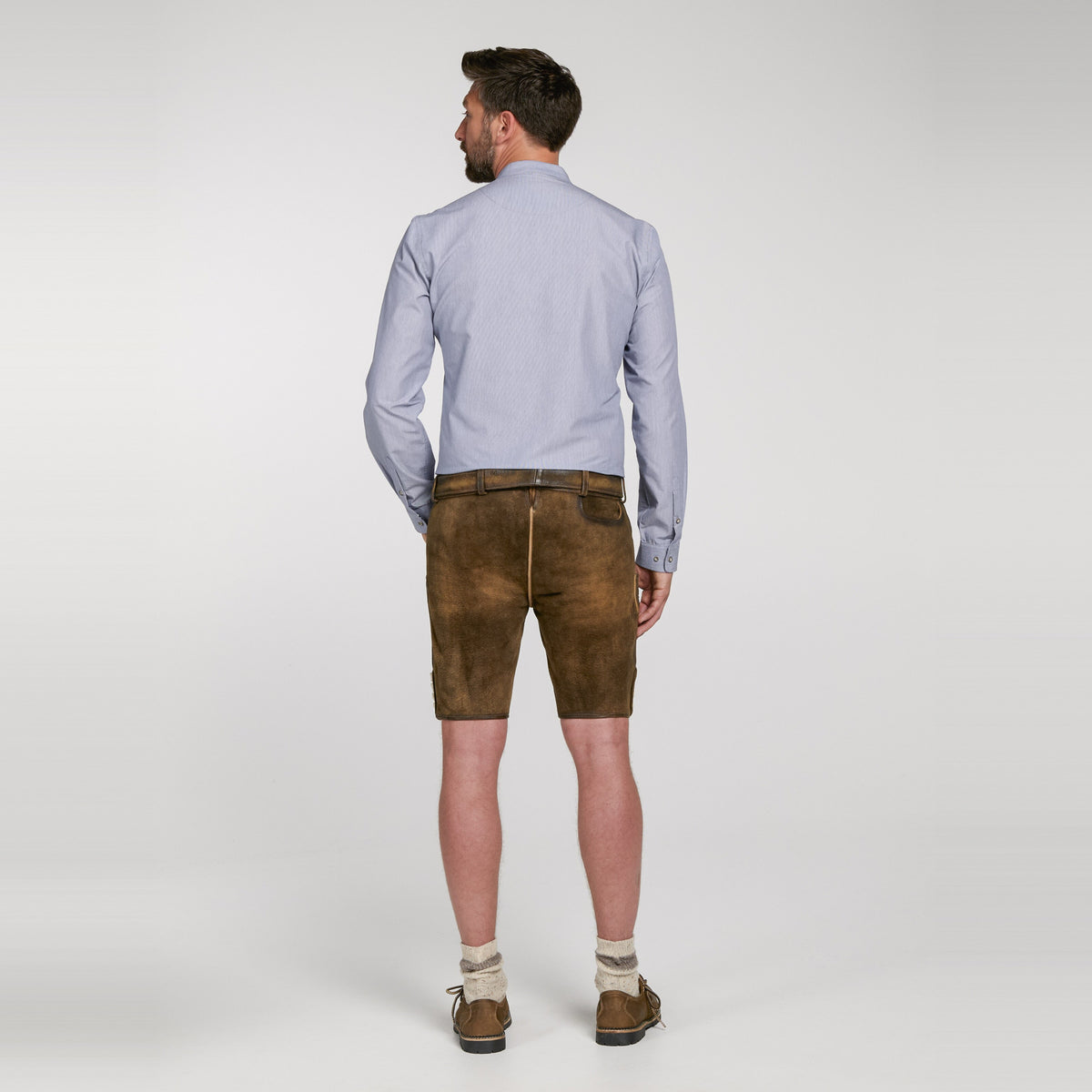 Trachtenhose Herren kurz: Oktoberfest Lederhose aus Kunstleder-HauteBerlin