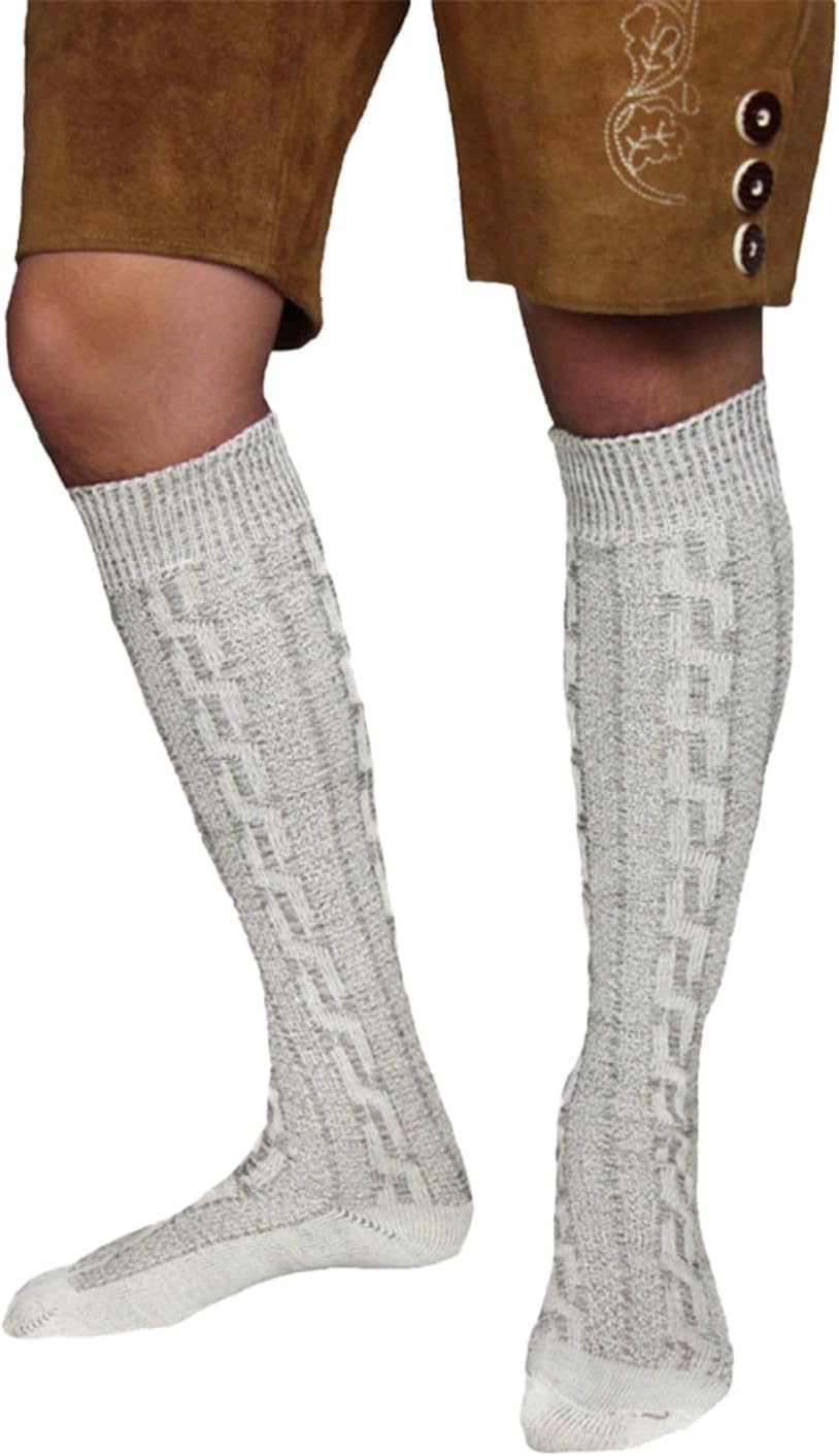 Trachtensocken Herren - Baumwolle Traditionell Grau Oktoberfest-HauteBerlin
