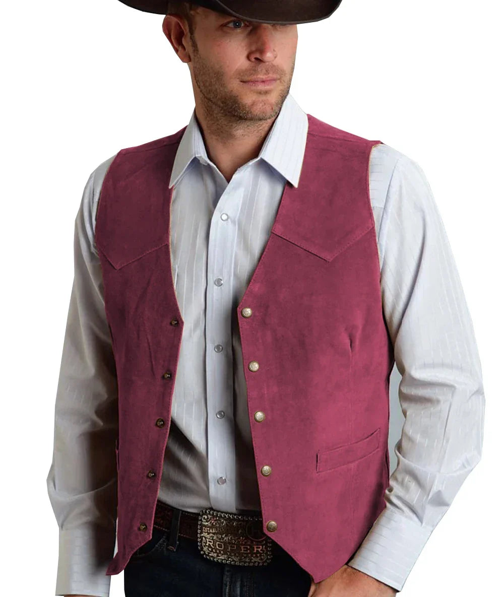 Trachtenweste Herren - Traditionell Rosa Oktoberfest-HauteBerlin