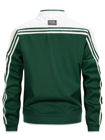 Trainingsjacke - Zip-Up - Gestreift - Sportjacke - Herrenbekleidung-HauteBerlin