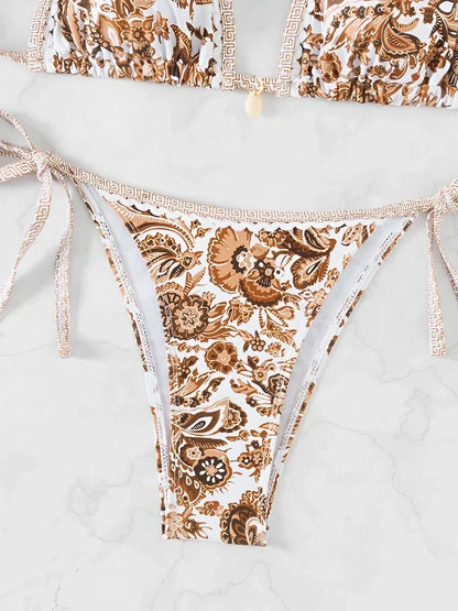 Triangle Bikini – Bikini-Set mit Muster für Damen-HauteBerlin