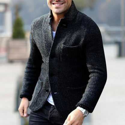 Tweedjacke – Einreihig – Taschen – Blazerjacke – Herrenjacke-HauteBerlin
