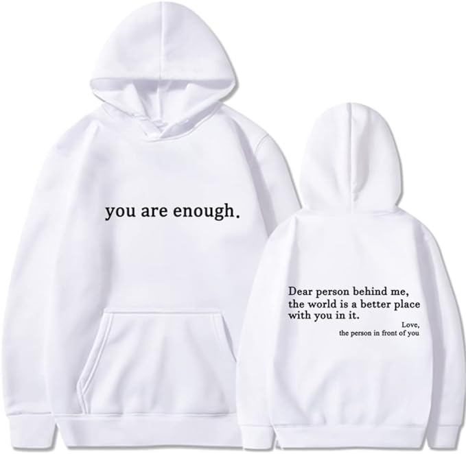 Übergroßer Hoodie - Unisex Warm bedruckter Text Pullover Hoodie-HauteBerlin