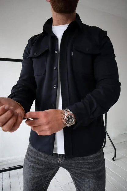 Überhemd - Button-Up - Langarm - Hemdjacke - Herrenjacke-HauteBerlin