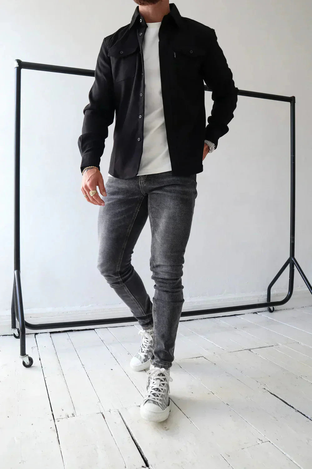 Überhemd - Button-Up - Langarm - Hemdjacke - Herrenjacke-HauteBerlin