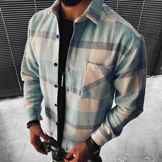 Überhemd - Kariert - Knopfleiste - Hemdjacke - Herrenbekleidung-HauteBerlin