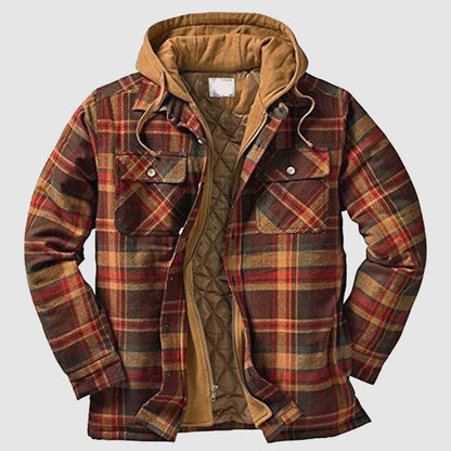 Überziehjacke | Kariert | Kapuzenjacke | Steppfutterjacke | Herrenjacke-HauteBerlin