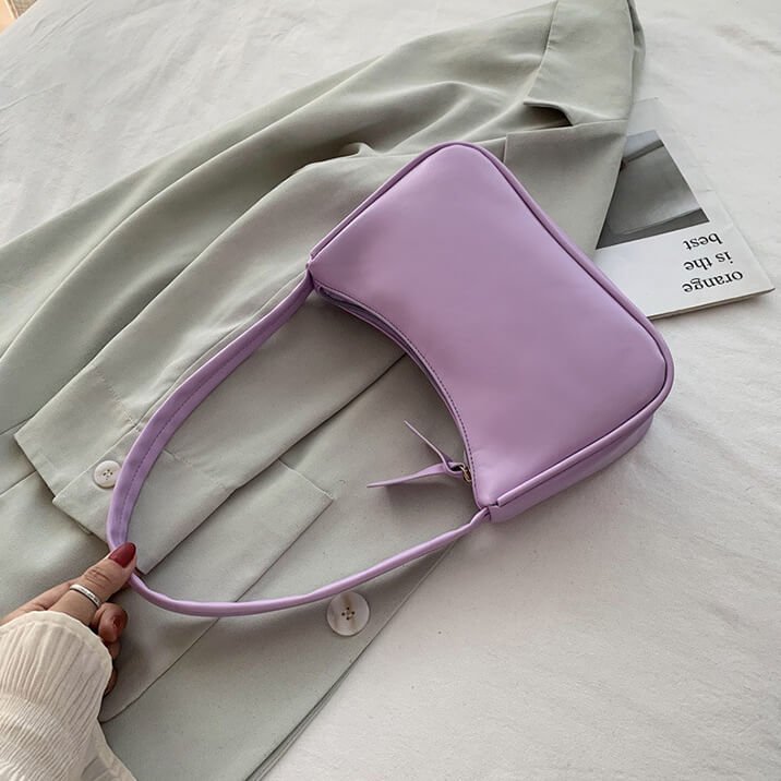 Umhängetasche Damen | Kunstleder Baguette | Retro Schultertasche-HauteBerlin