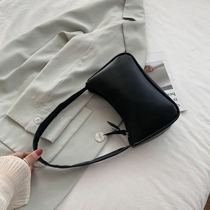 Umhängetasche Damen | Kunstleder Baguette | Retro Schultertasche-HauteBerlin