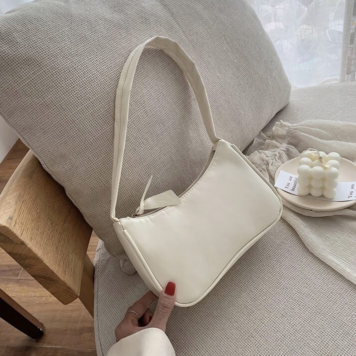 Umhängetasche Damen | Kunstleder Baguette | Retro Schultertasche-HauteBerlin