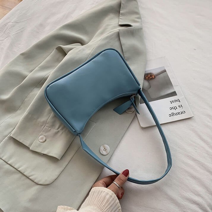 Umhängetasche Damen | Kunstleder Baguette | Retro Schultertasche-HauteBerlin
