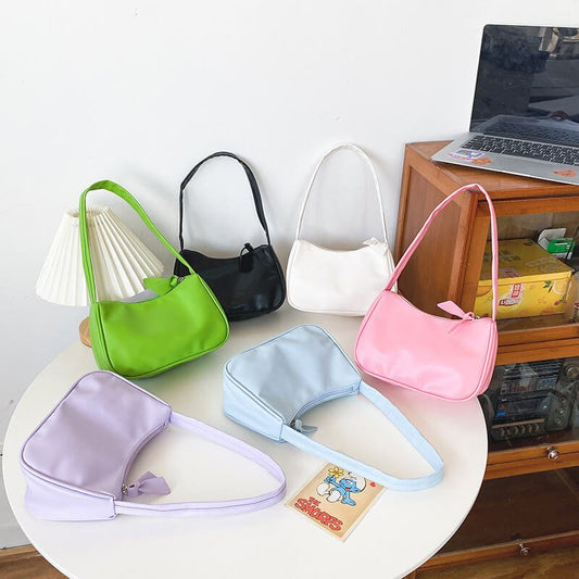 Umhängetasche Damen | Kunstleder Baguette | Retro Schultertasche-HauteBerlin