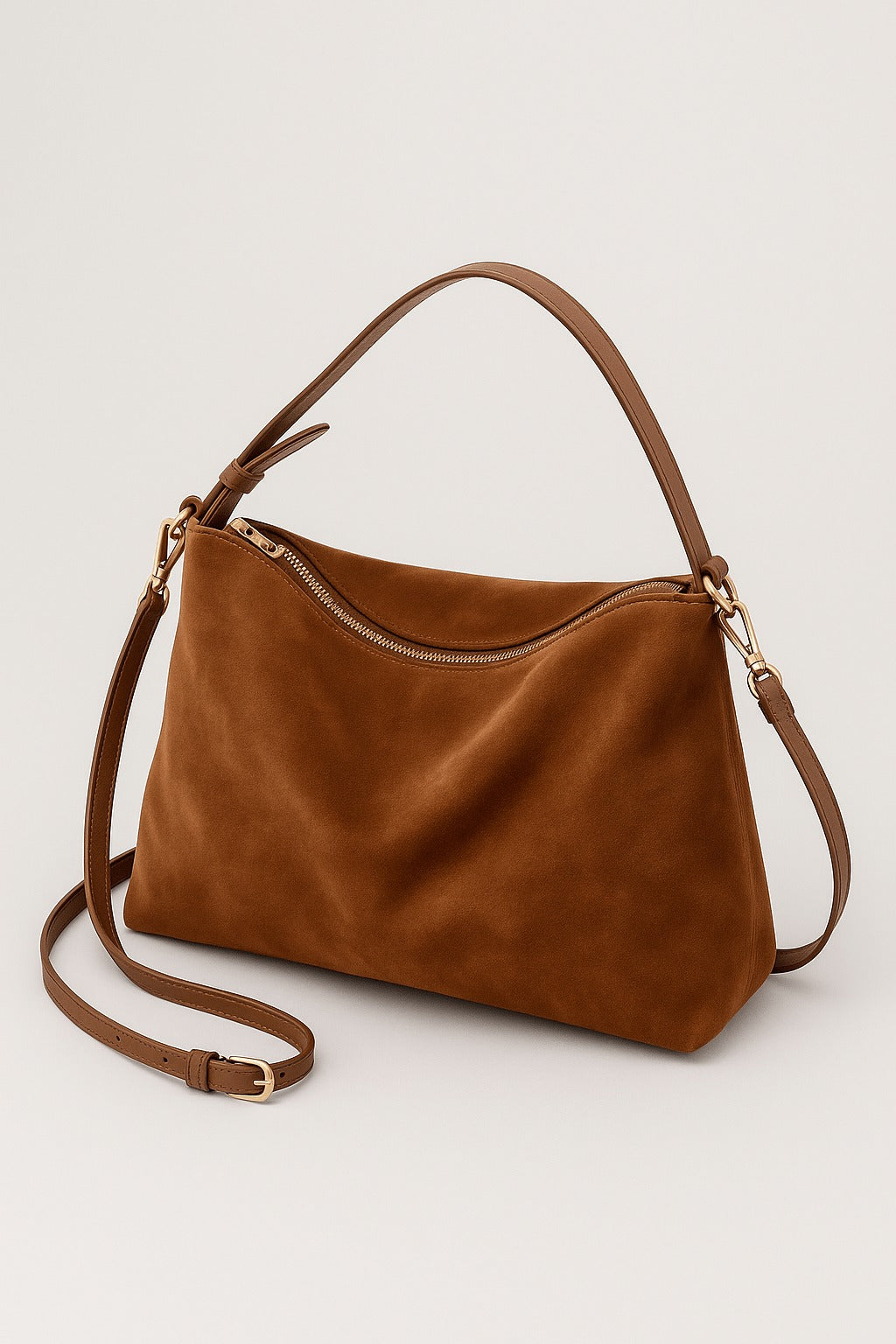 Umhängetasche Damen Wildleder Optik | Crossbody Tasche | Verstellbarer Gurt-HauteBerlin