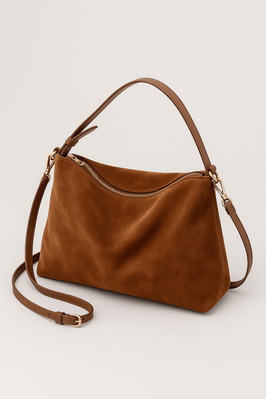 Umhängetasche Damen Wildleder Optik | Crossbody Tasche | Verstellbarer Gurt-HauteBerlin